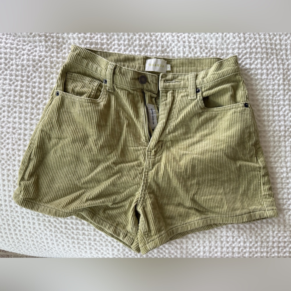 Ghanda Green Corduroy Shorts - AUS Size 6